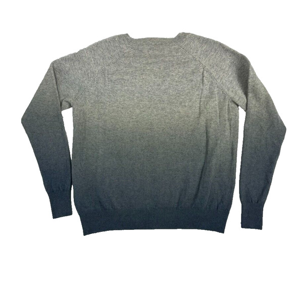 Allude Sweater Womens Medium Gray Cashmere Merino Wool Blend Ombre Square Neck - Picture 3 of 7